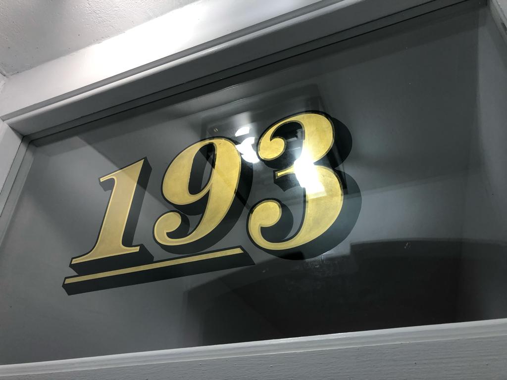 Best London sign writing painted house Numbers and transom gilding fanlight house titles restored, <a href=