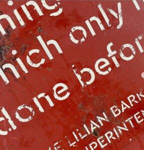 Ghost signs, Sign Writing Motcomb Walton Street, art gallery roman lettering signage by Seraina Signs London. https://www.instagram.com/seraina__baumgartner/