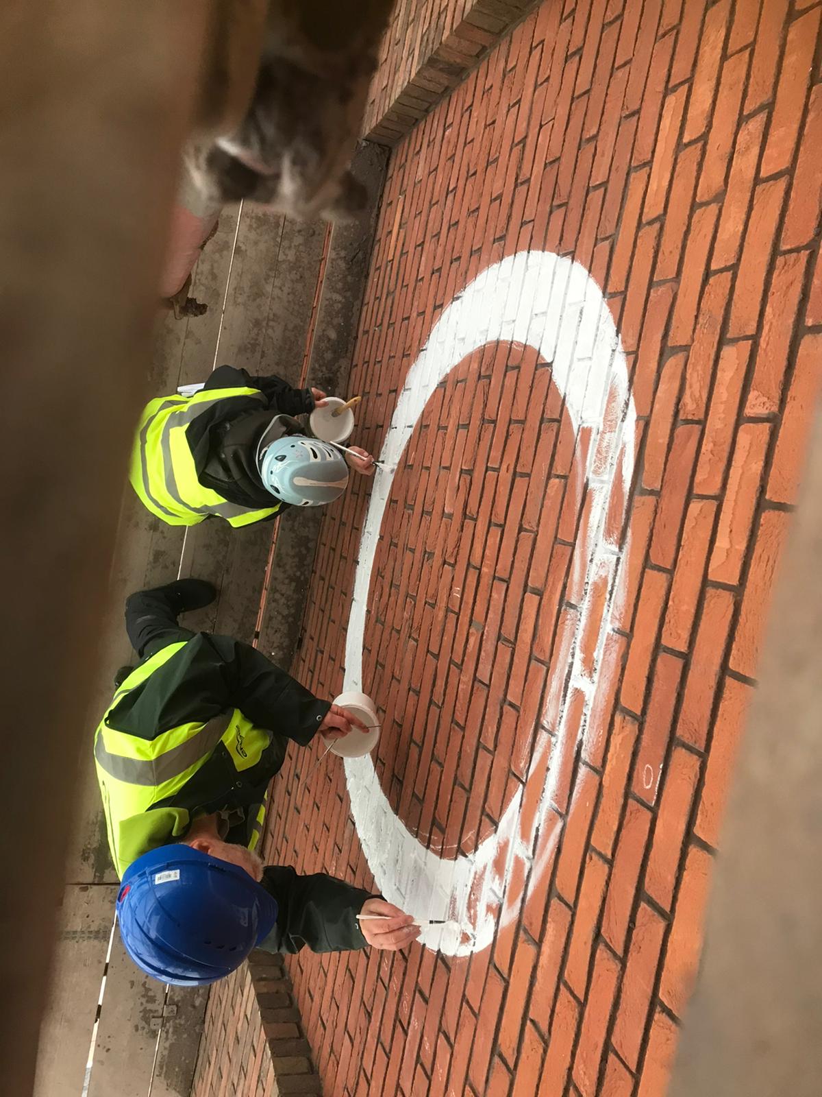 Seraina. Big, Stand out, Hotels, Workplace: Painted Wayfinding supergraphic signs.Traditional sign writers of London NGS Dulwich Margate Chelsea signwriters