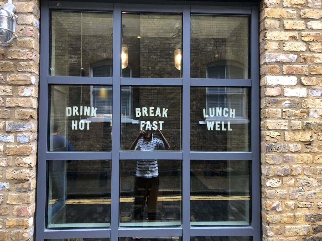 Seraina Sign writers London, Seraina Sign Writer: What is a Traditional Sign writer; What do Sign painters do? What Are Sign Writers Called? What does a Sign writer Do? What Paint do Sign Writers Use? Commercial signs, A traditional London sign writer, producing, painted & gold leaf gilt sign writing. Painting or gilding a retail shop front, restaurant or commercial lettering, Murals. London based sign painter and mural artist