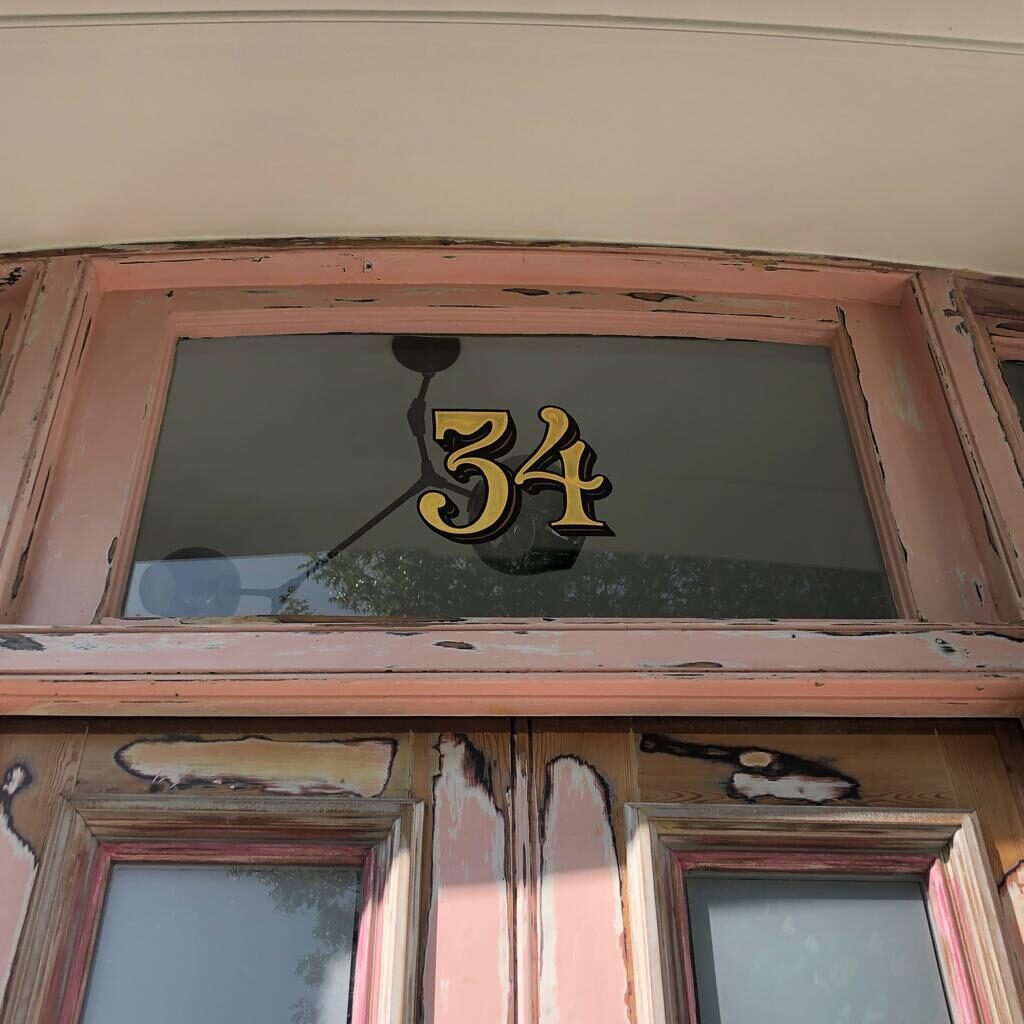 London sign writer house numbers, Gold Victorian Fanlights Transoms by NGS Seraina