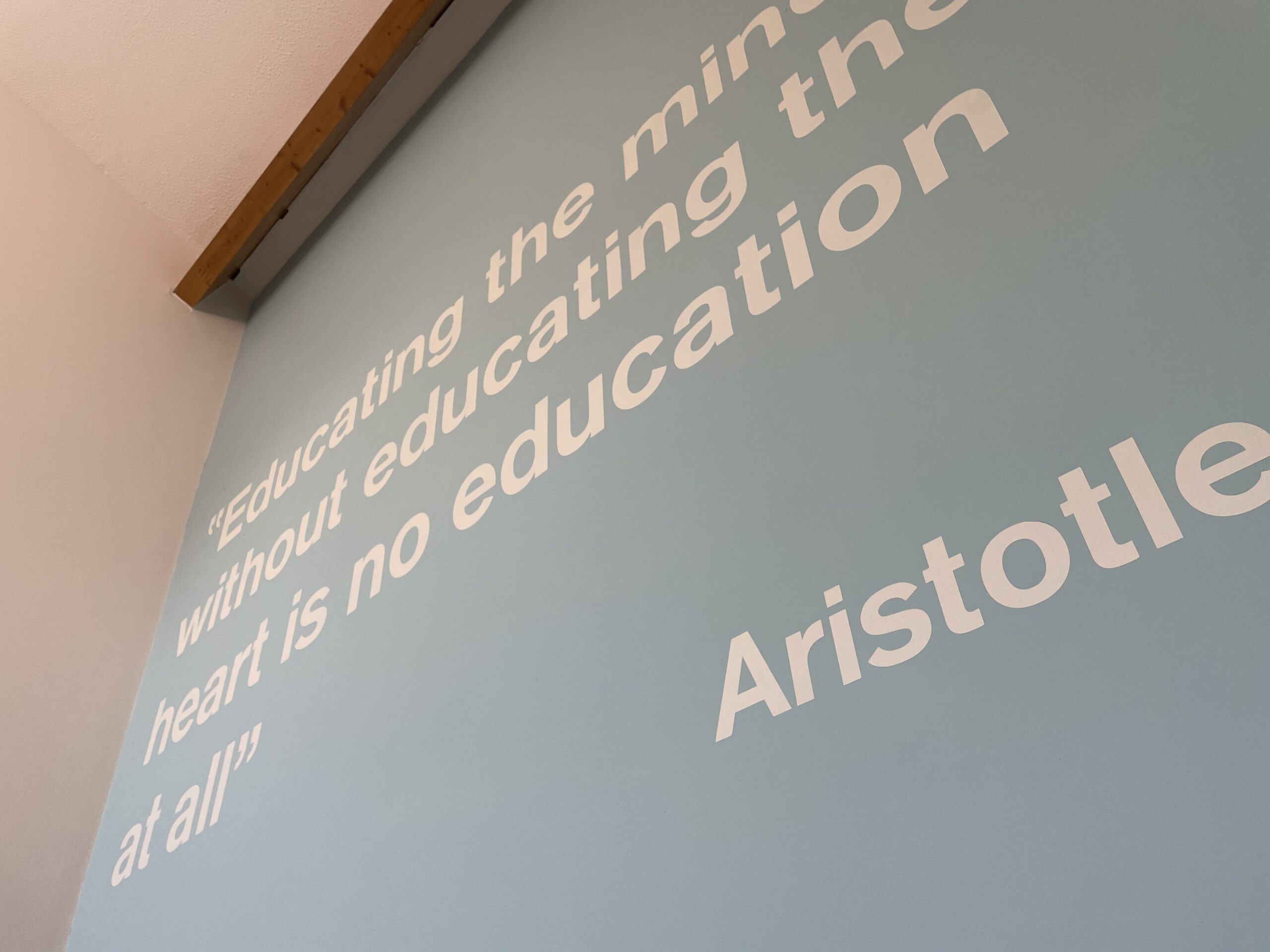 sCHOOL MISSION STATEMENTS PAINTED ON WALLS