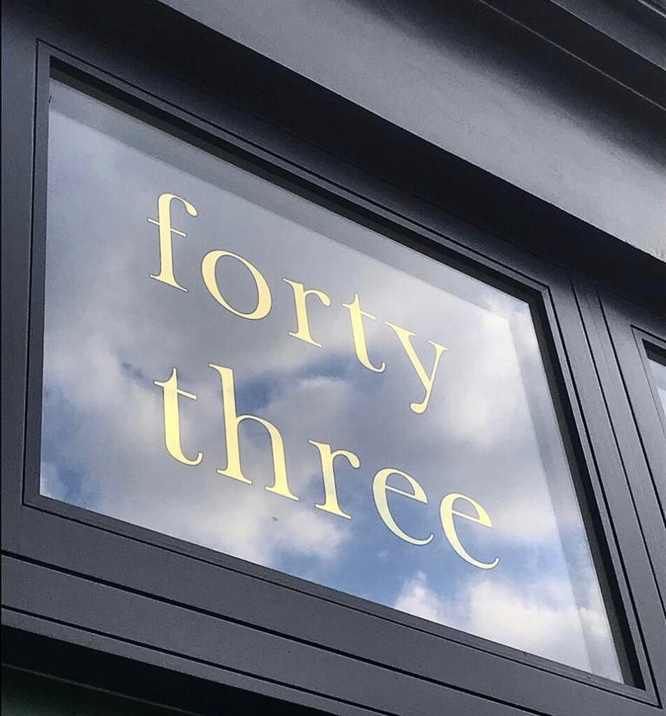 Fine gold fanlight, gold leaf lettering, on glass, Transom House Numbers gilding. Traditional Numerals for all London inc Dulwich, Clapham,