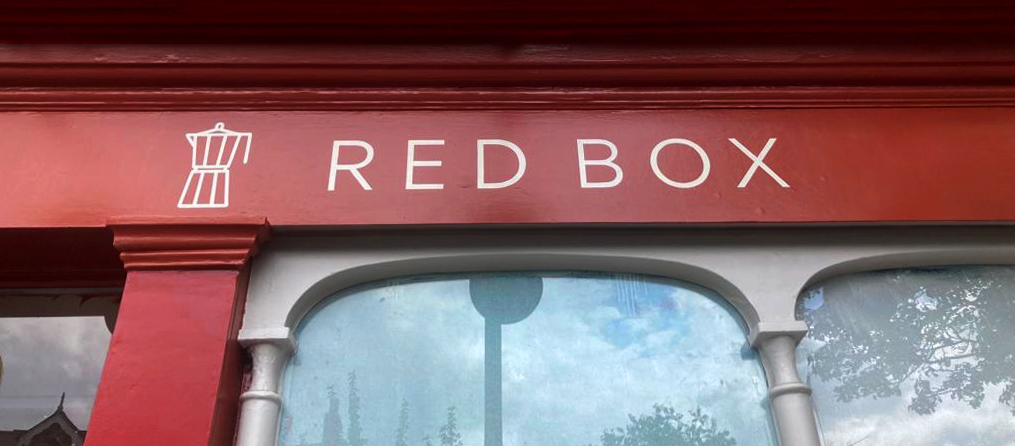 Vegan sign writing Woman, Girl sign writer, Gluten Free signs. Healthy design, vegan designer. Vegan sign writing Woman, Red Box Cafe Sign Ealing London.