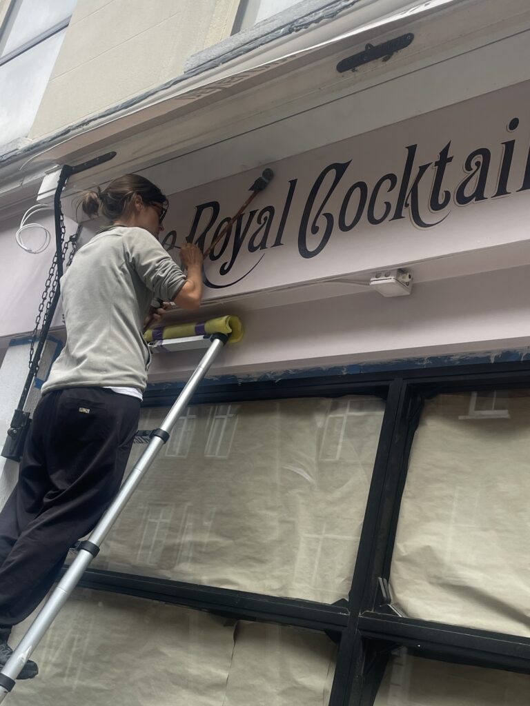Seraina Sign writers London, Hand Painted Traditional shop sign letters.