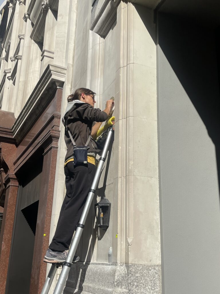 Restoration gold leaf sign works for City of London Council