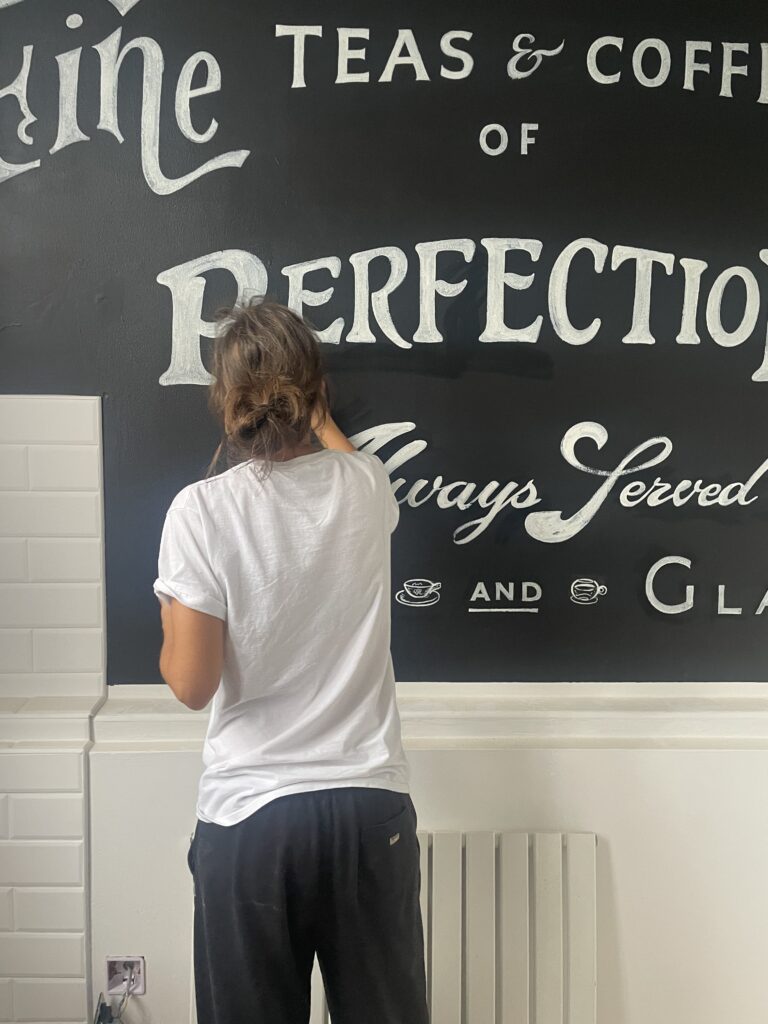 Design Studio signs and graphics. Seraina Signage designs Branding ID. Wall Graphics.