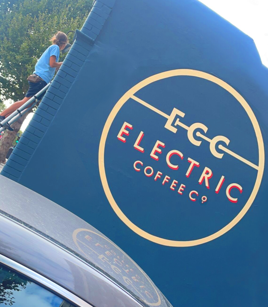Electric Coffee co., Seraina Sign writers London, Seraina Sign Writer: What is a Traditional Sign writer; What do Sign painters do? What Are Sign Writers Called? What does a Sign writer Do? What Paint do Sign Writers Use?
