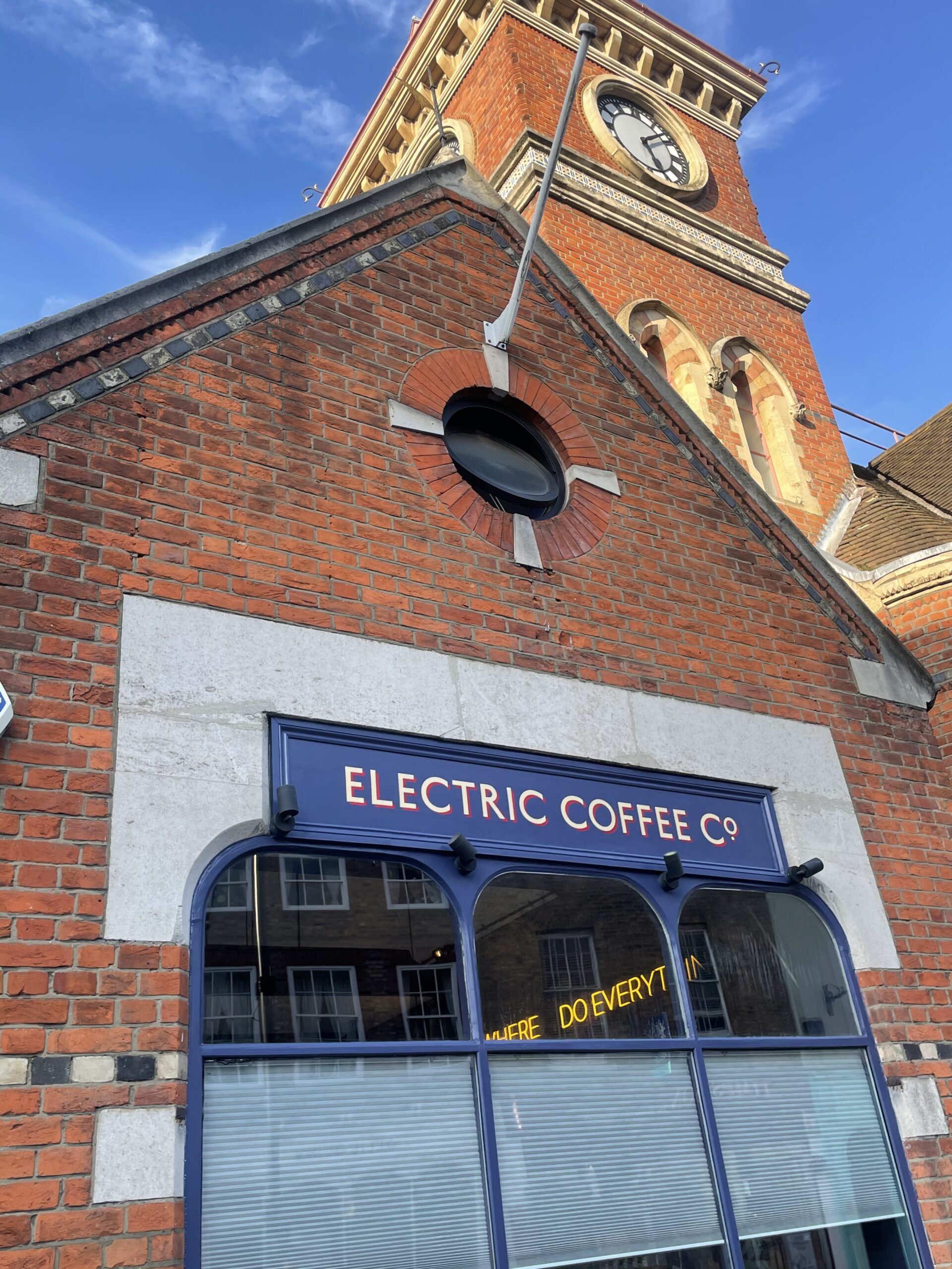 Traditional sign writers London, Signwriters painters, City of London, Electric coffee co signwriter Seraina