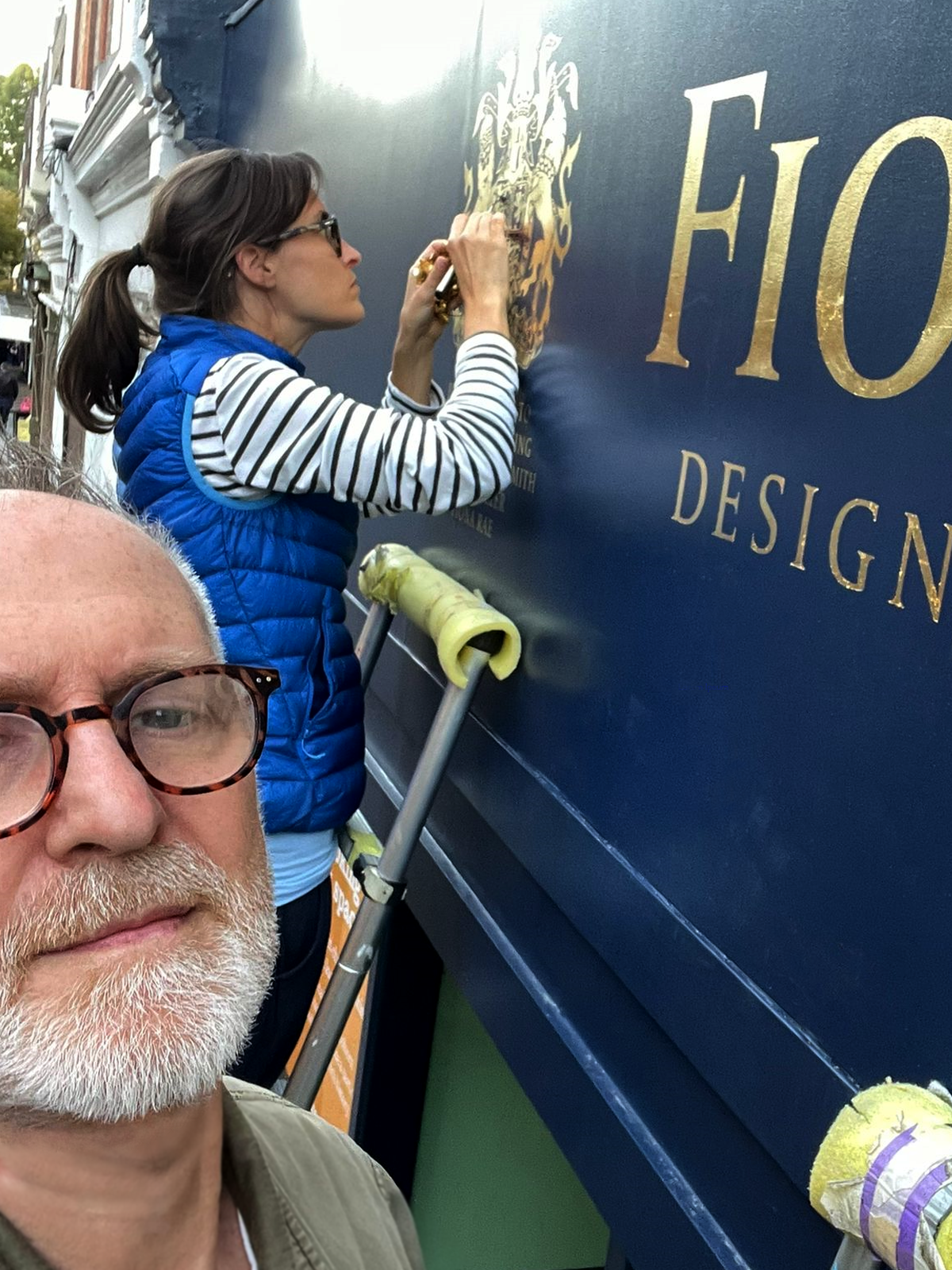 Gold leaf sign writer Seraina,London