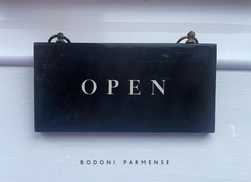 Bodoni Parmense font by NGS London