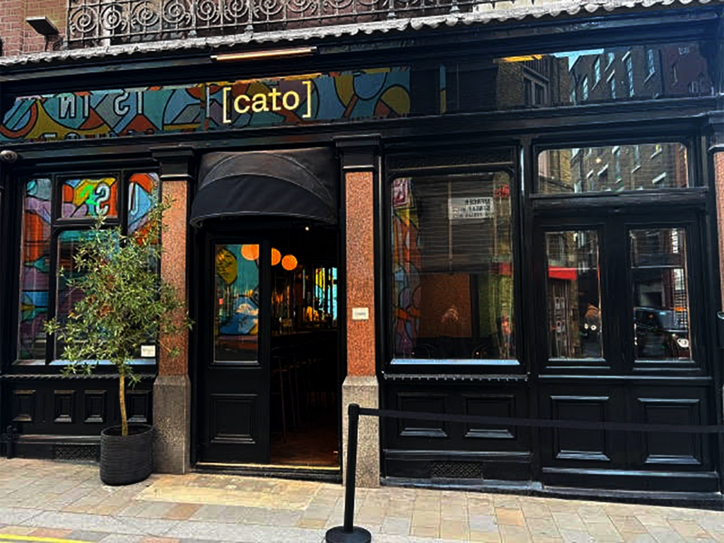 Cato Covent Garden bar sign writer Seraina, signs London, Deal, Whitstable, Margate, Zurich