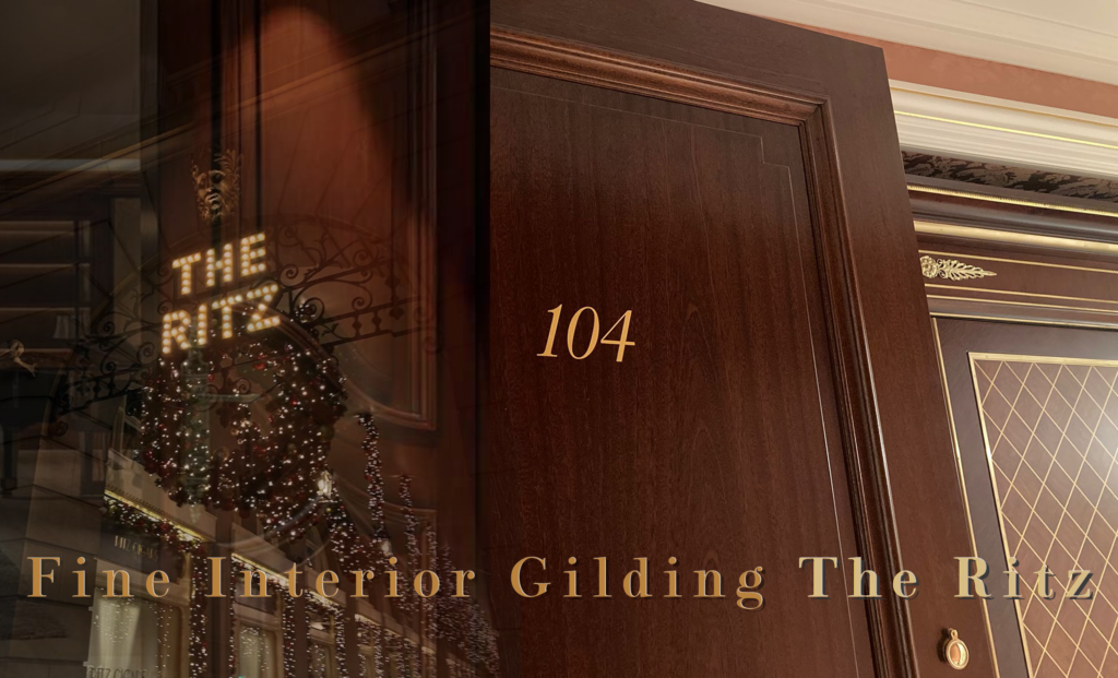 The Ritz gold numbers Seraina London Sign Writer