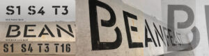 Bean feast Poplar type at Wolwich works NGS signs Beanfeast eatery signage